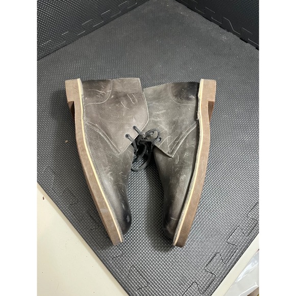 Clarks Bushacre 2 Desert Boots Mens 11.5 Grey Distressed Leather Chukka 26113054 main image 5